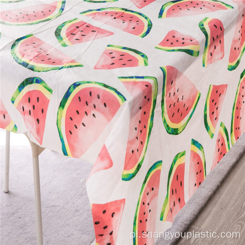 Drukowanie niestandardowe Watermelon Flanel Back Tablecloth